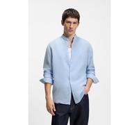 HUGO Slim-fit shirt in linen canvas - Style Elvory, 50490740 Light Blue S