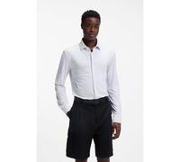 HUGO Slim-fit shirt in printed stretch jersey - Style Kenno, 50561158 Black Patterned 14.5