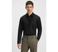 HUGO Slim-fit shirt in stretch-cotton canvas - Style Ermo, 50505315 Black XS