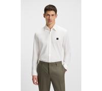 HUGO Slim-fit shirt in stretch-cotton canvas - Style Ermo, 50505315 White XL