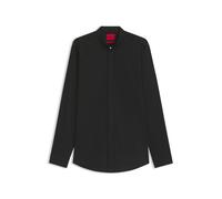 HUGO Slim-fit shirt in stretch cotton with stand collar - Style Kaleb, 50544949 Black 16