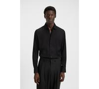 HUGO Slim-fit shirt with jacquard pattern - Style Kenno, 50550513 Black 15.7