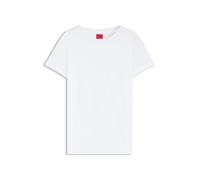 HUGO Slim-fit T-Shirt Aus Baumwolle Mit Umgeschlagenen Ärmeln White