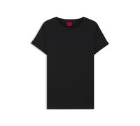 HUGO Slim-fit T-shirt in cotton with rolled sleeves - Style The Plain Tee, 50417212 Black L
