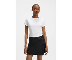 HUGO Slim-fit T-shirt in cotton with rolled sleeves - Style The Plain Tee, 50417212 White M