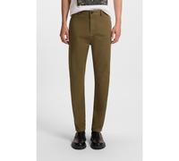 HUGO Slim-fit trousers in stretch-cotton gabardine - Style David251D, 50530886 Olive 33/32