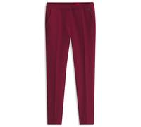 HUGO Slim-fit trousers in stretch fabric with logo rivet - Style Hagonia-1, 50539991 Red 16