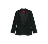 HUGO Slim-fit tuxedo jacket in cotton velvet - Style Henry254E1X, 50549032 Dark Green 42R