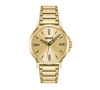 HUGO #SMOOTH Men's 41mm Gold Tone IP Bracelet Watch