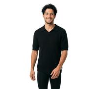 Hugo Mens Hugo Waffle-Knit Relaxed-Fit Cotton-Blend Polo Shirt Black L
