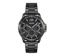 HUGO #SPORT Men's Black Dial & Black IP Stainless Steel Bracelet Watch
