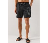 HUGO Spray Logo Swim Shorts, Black, Size Xl, Men Black