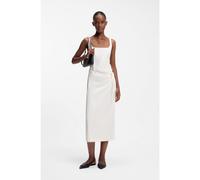 HUGO Square-neck dress with golden chain belt - Style Kankeni, 50558191 White 16