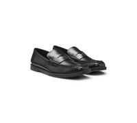HUGO Stacked-logo loafers in faux leather - Style Liora_Loafer_brom, 50557749 Black