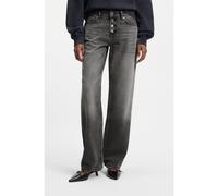 HUGO Straight-fit jeans in grey denim with buttoned fly - Style Gilissi_5, 50559124 Light Grey 26/32