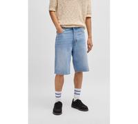HUGO Straight-fit shorts in blue stonewashed denim - Style Skate shorts, 50539816 Light Blue 29