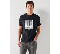 HUGO Street Photo Print T-Shirt, Black, Size M, Men Black
