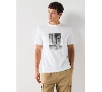 HUGO Street Photo Print T-Shirt, White, Size L, Men White
