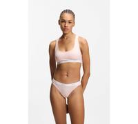 HUGO Stretch-cotton bralette with repeat logos - Style HUGO ID BRALETTE, 50557092 light pink M