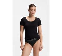 HUGO Stretch-cotton briefs with logo waistband - Style TRIPLET BRIEF STRIPE, 50469657 Black XS