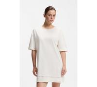 HUGO Stretch-cotton night dress with mesh insert - Style MESH LOGO NIGHTY, 50561598 Natural L