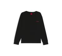 HUGO Stretch-cotton pyjama top with logo print - Style HUGO ID LS-SHIRT, 50555632 Black M