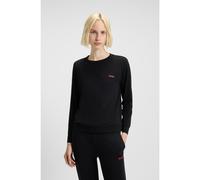 HUGO Stretch-cotton pyjama top with logo print - Style HUGO ID LS-SHIRT, 50555632 Black XL
