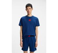 HUGO Stretch-cotton pyjamas with logo labels - Style GALAXY SHORT SET, 50559742 Blue XXL