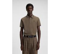 HUGO Stretch-cotton slim-fit polo shirt with printed logo - Style Dinoso222, 50467344 Brown L