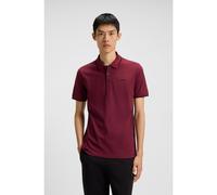 HUGO Stretch-cotton slim-fit polo shirt with printed logo - Style Dinoso222, 50467344 Dark Red XL
