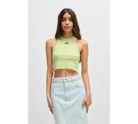 HUGO Stretch-cotton tank top with logo badge - Style Baby Tank_B, 50511450 Light Green M