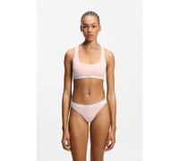 HUGO Stretch-cotton thong with logo waistband - Style HUGO ID THONG, 50557101 light pink XXL