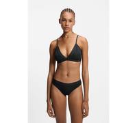 HUGO Stretch-cotton triangle bra with logo trims - Style MESH LOGO TRIANGLE P, 50557122 Black M