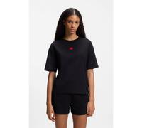 HUGO Stretch-fabric loungewear T-shirt with logo label - Style SIGNATURE_TSHIRT, 50556807 Black S