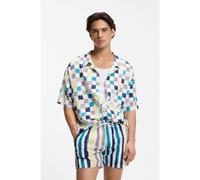 HUGO Stripe-print swim shorts in quick-dry fabric - Style DINO, 50561219 Patterned XL
