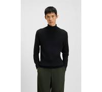 HUGO Structured-knit rollneck sweater in cotton - Style Smattor, 50532066 Black L