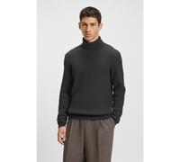 HUGO Structured-knit rollneck sweater in cotton - Style Smattor, 50532066 Dark Grey XXL