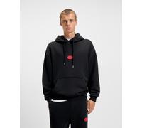 Hugo Style Dilvano Hoodie Black Red - L