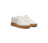 HUGO Suede-and-canvas trainers with logo details - Style Lyzz_Tenn_cvsdpu, 50569344 Natural 6