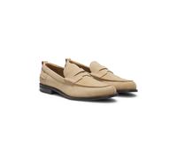 HUGO Suede loafers with penny trim - Style Varian_loaf_sdzz, 50563464 Light Beige 5