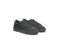 HUGO Suede trainers with gold-tone foil logo - Style Neston_tenn_sd, 50563557 Dark Grey 6