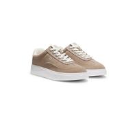 HUGO Suede trainers with stacked logos - Style Lyzz_Tenn_sdpu, 50563568 Light Brown 7