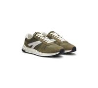 HUGO Suede-trim trainers with logo details - Style GO3_nymf, 50573605 Light Green 10