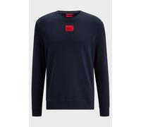HUGO Sweatshirt Mens Dark Blue Pullover With Logo - Diragol212