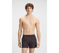 HUGO Swim shorts with all-over split-logo print - Style DODY, 50545401 Black M