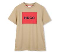 Hugo G00572 Short Sleeve T-shirt Beige 4 Years Boy