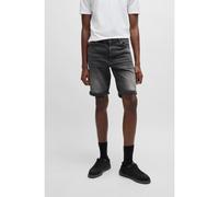 HUGO Tapered-fit shorts in black comfort-stretch denim - Style HUGO 634/S, 50539932 Dark Grey 31
