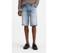 HUGO Tapered-fit shorts in bright-blue stretch denim - Style HUGO 634/S, 50556163 Light Blue 29