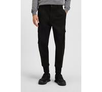 HUGO Tapered-fit trousers in stretch gabardine - Style Glavin241, 50505856 Black 38L