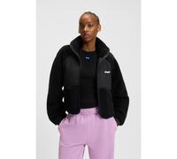 HUGO Teddy jacket with contrast-fabric front - Style Fatanah-1_B, 50545637 Black XS